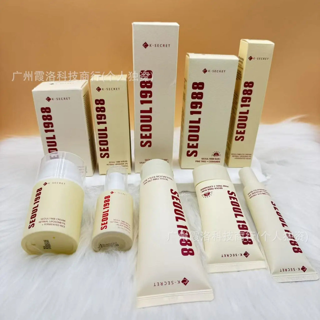 Routine K-Beauty Séoul 1988 – Lotion, Nettoyant, Crème Yeux & Essence au Choix