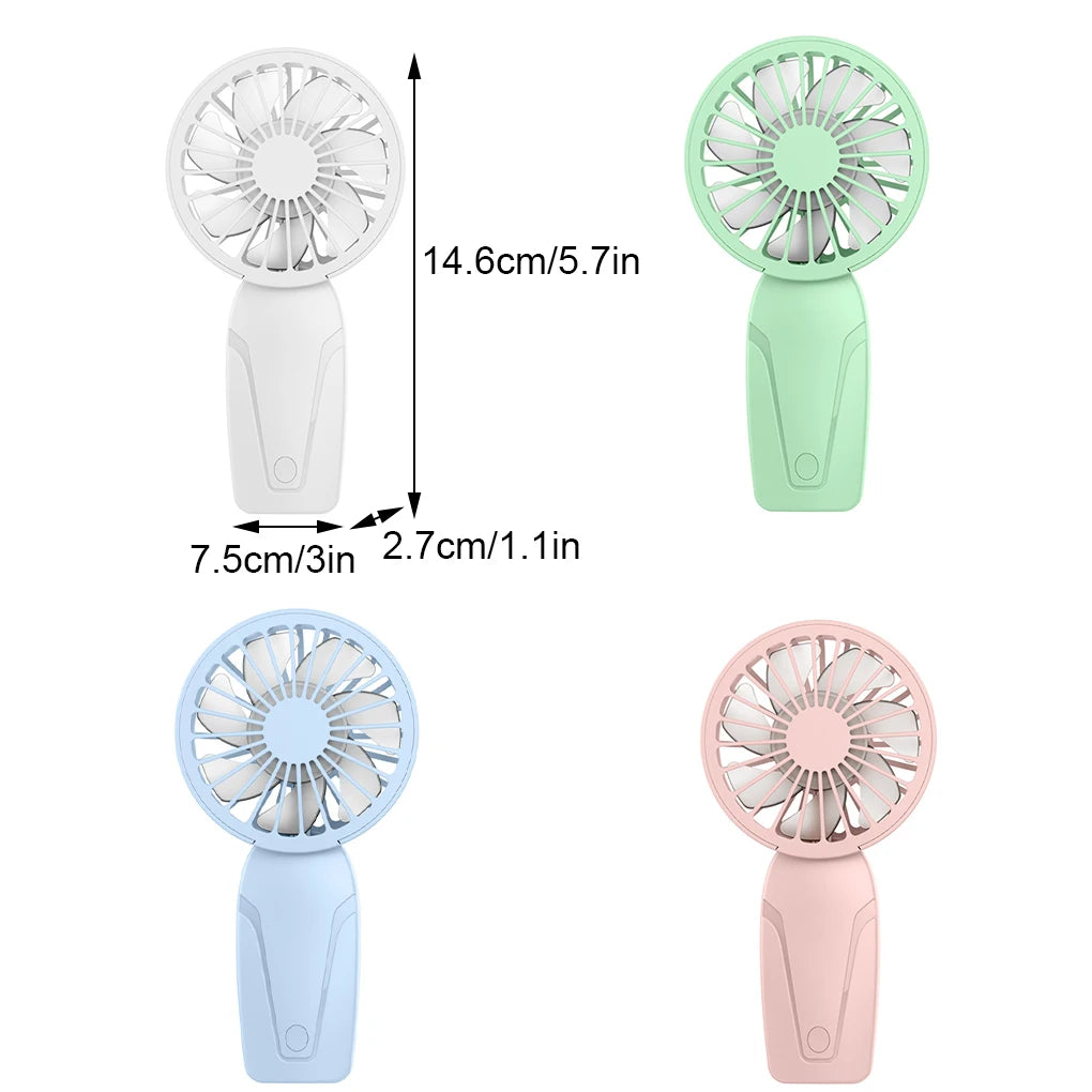 Mycops Portable Mini Fan – USB Rechargeable, Ultra-Quiet & Compact
